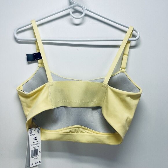 Adidas Sport Bra Size 1XL Women’s Light Support Training Almost Yelow New - Picture 12 of 12